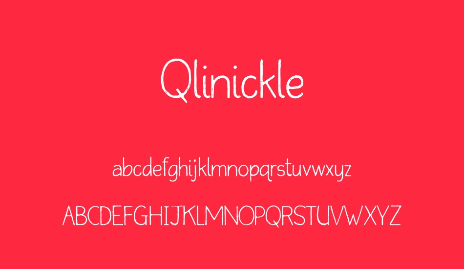 Qlinickle font