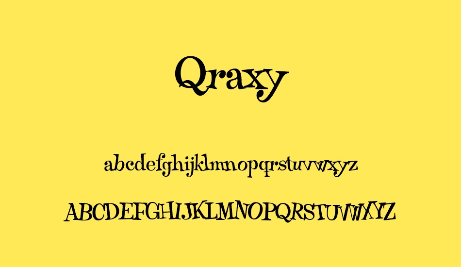 Qraxy font