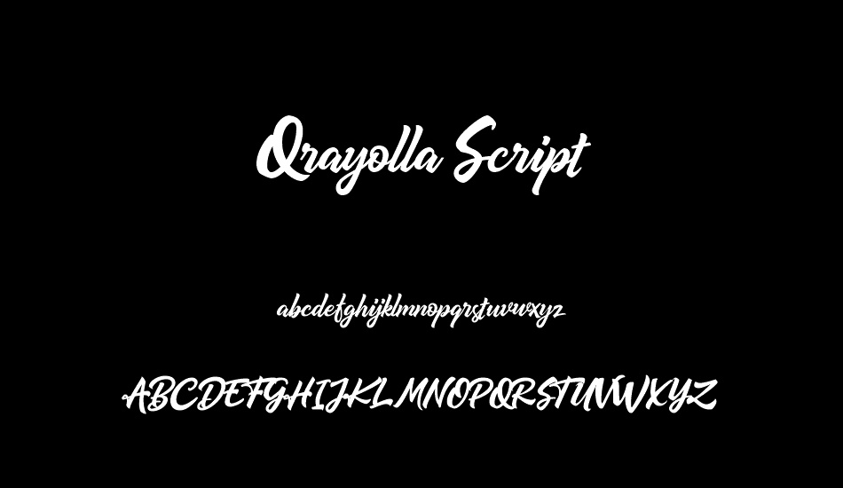 qrayolla-script font