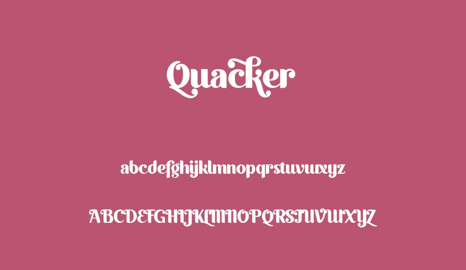 Quacker font