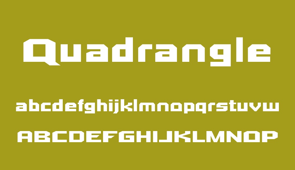 Quadrangle font