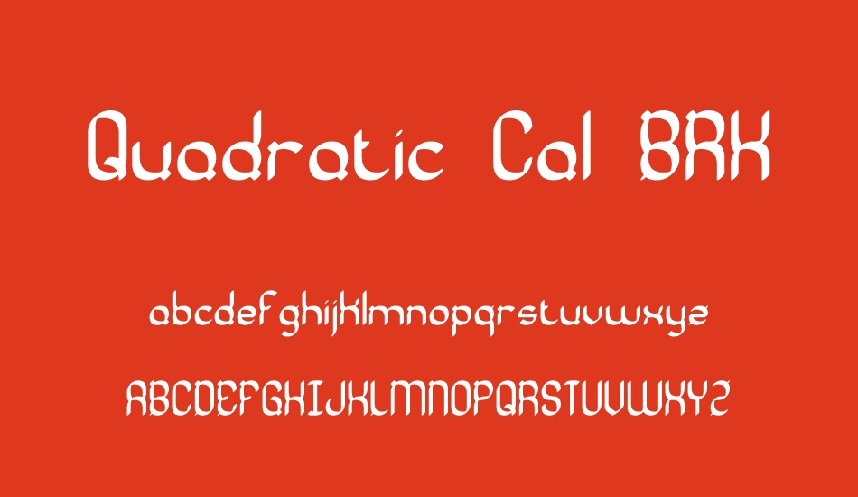 Quadratic Cal BRK font