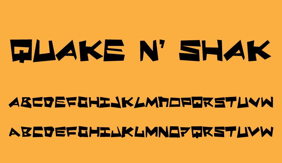 Quake & Shake Max font