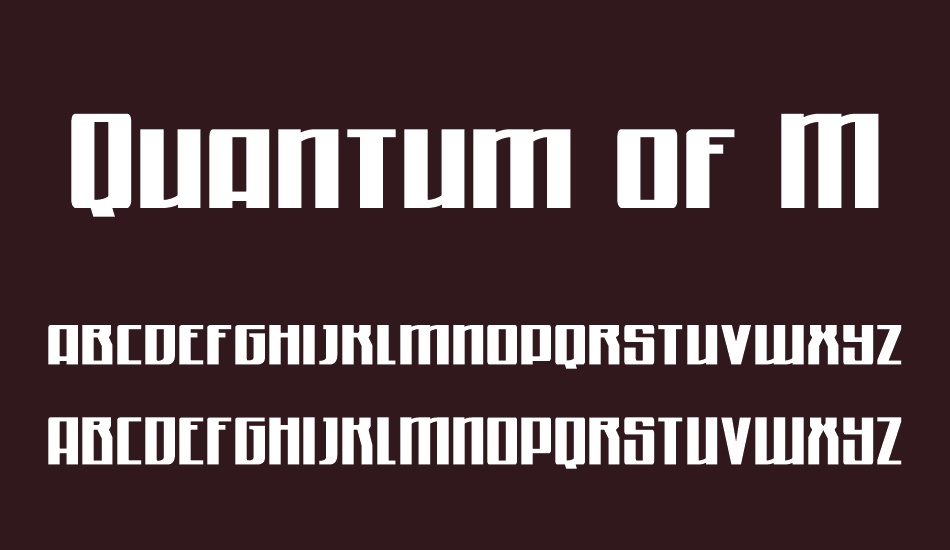 Quantum of Malice font