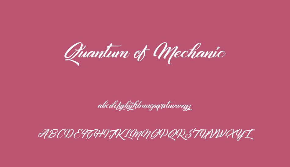 Quantum of Mechanic font