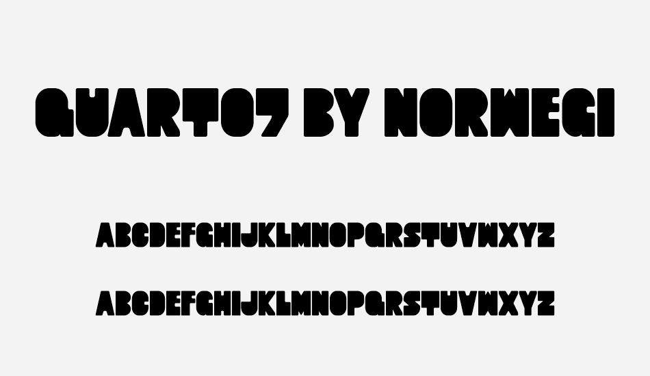 Quart07 by Norwegian Ink font