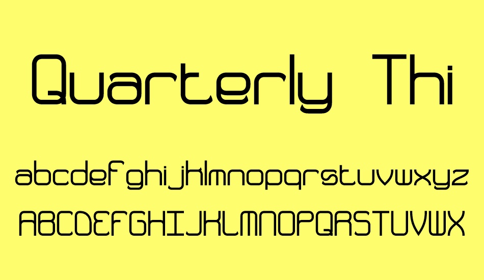 Quarterly Thick BRK font