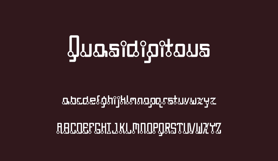 Quasidipitous font