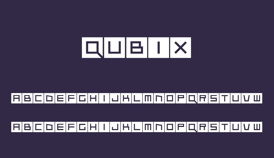 Qubix font