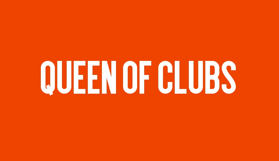 Queen of Clubs font big