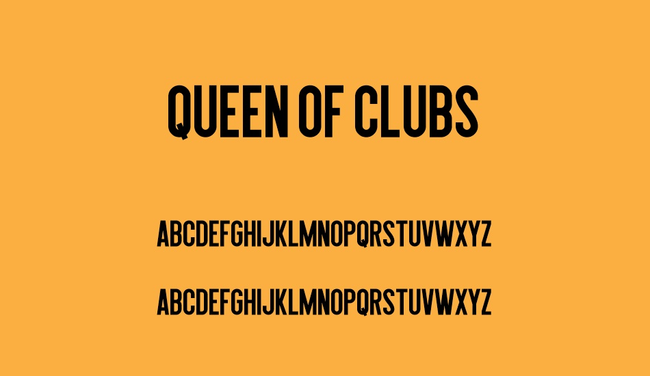 Queen of Clubs font