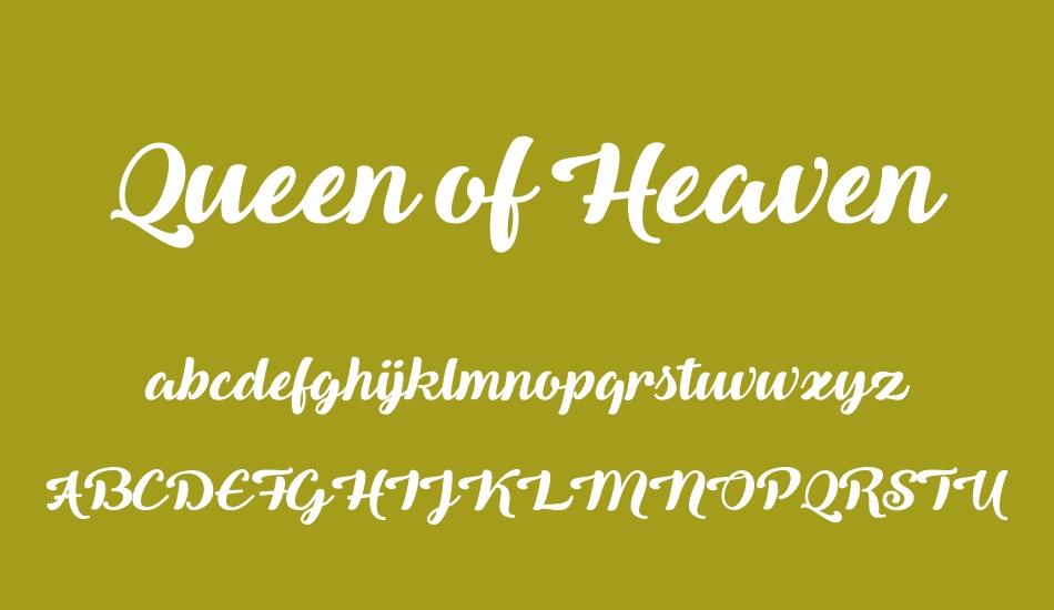 Queen of Heaven font