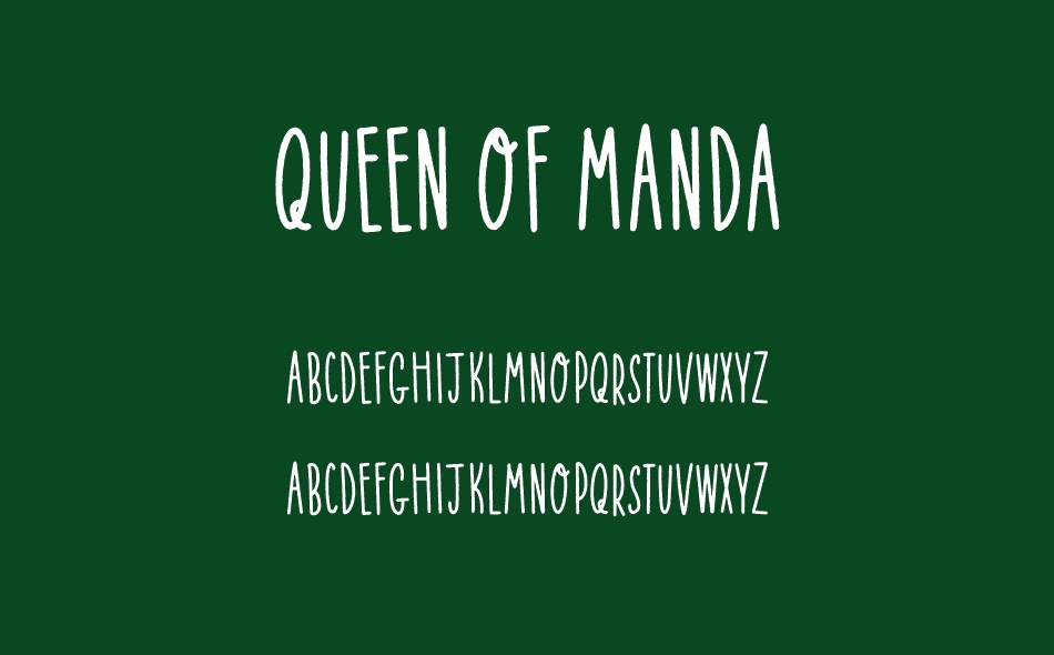 Queen Of Manda font