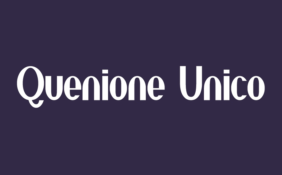 Quenione Unico font big