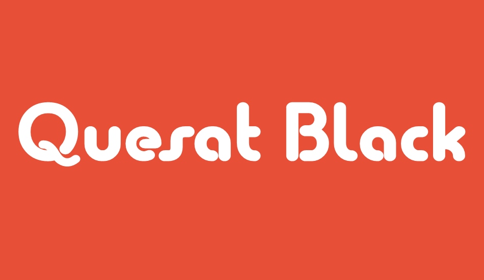 Quesat Black Demo font big