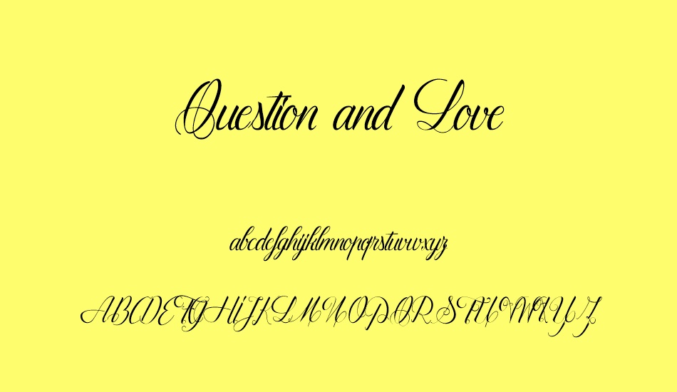 Question and Love font