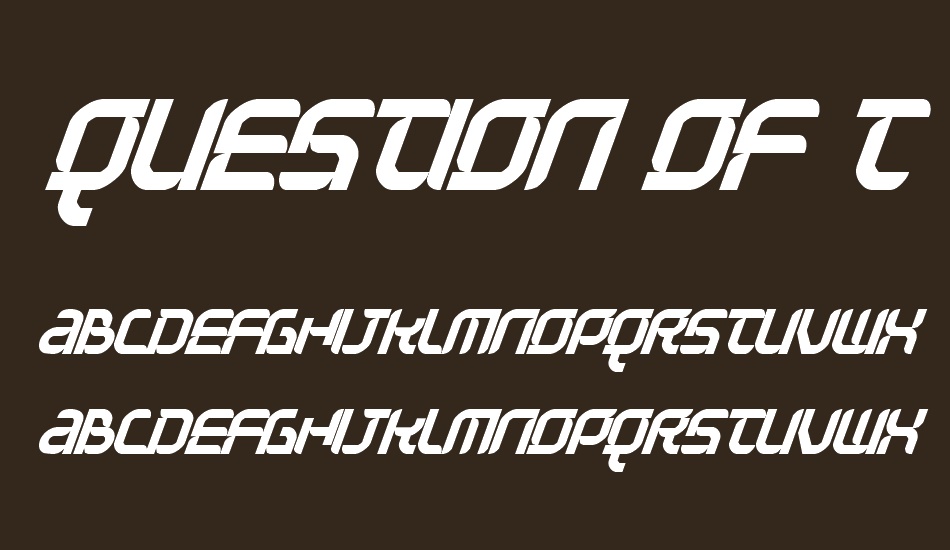 Question of time font