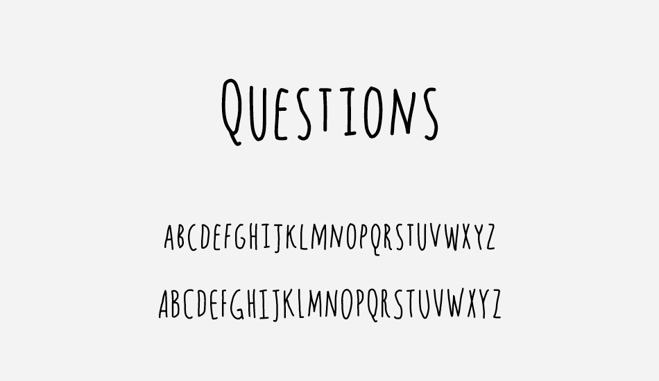 Questions font