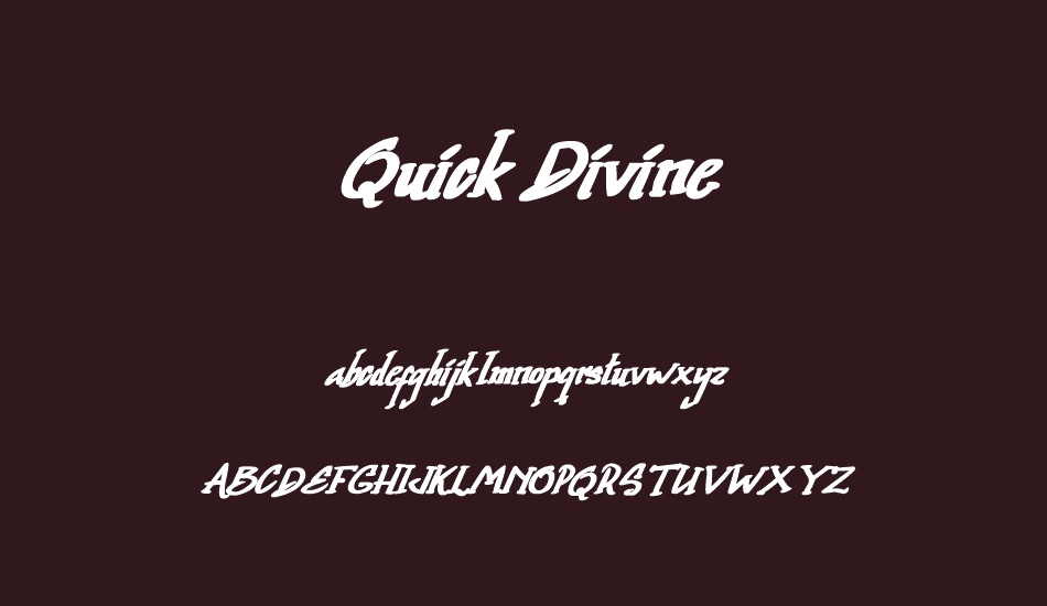 Quick Divine font