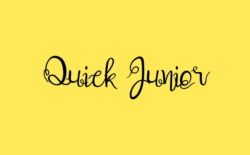 Quick Junior font big