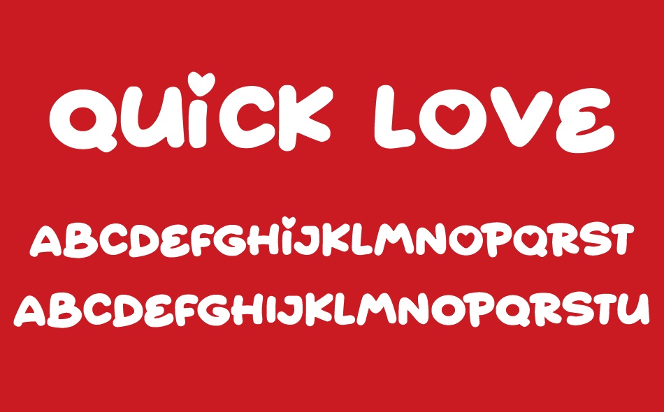 Quick Love font