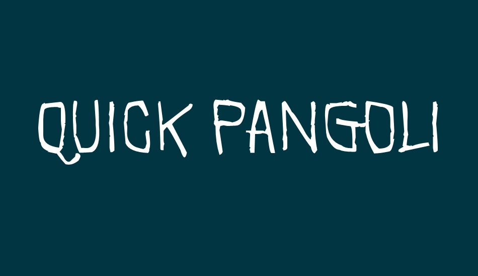 Quick Pangolin font big