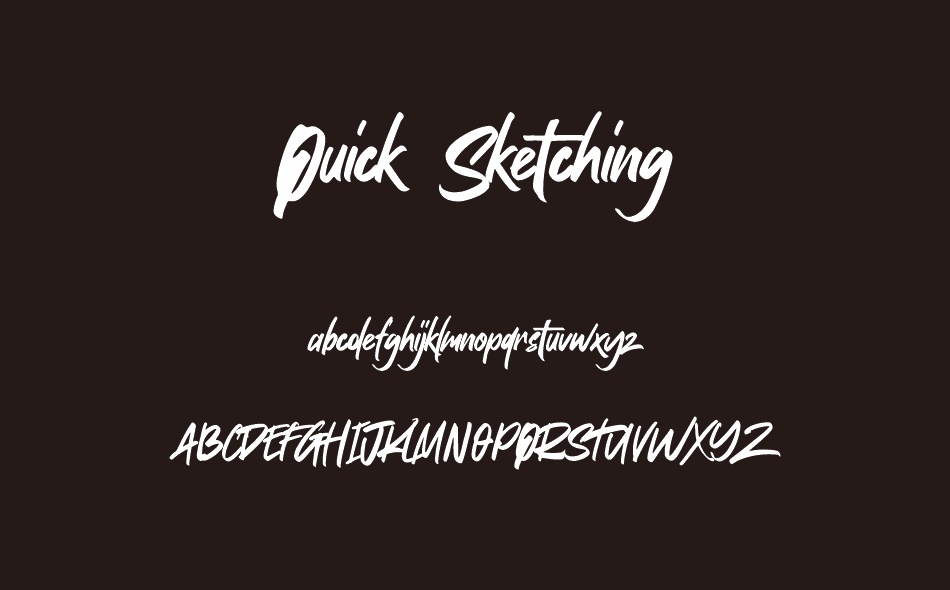 Quick Sketching font