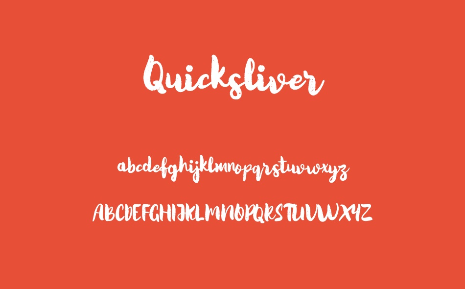 Quicksliver font