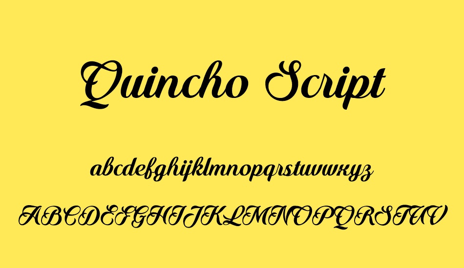 quincho-script-personal-use font