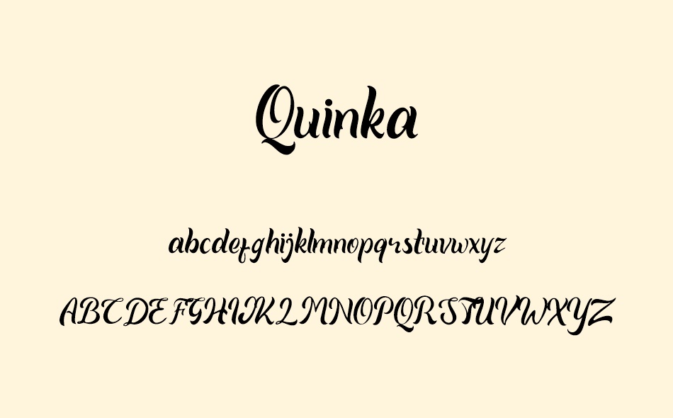 Quinka font