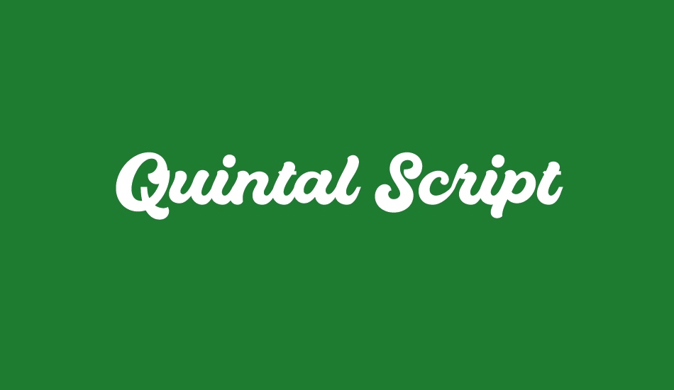 Quintal Script Personal Use font big