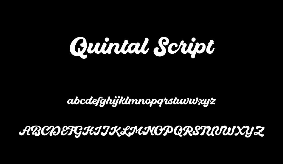 Quintal Script Personal Use font