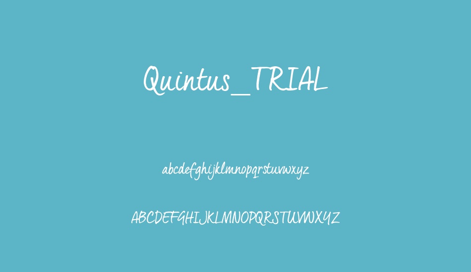 Quintus_TRIAL font