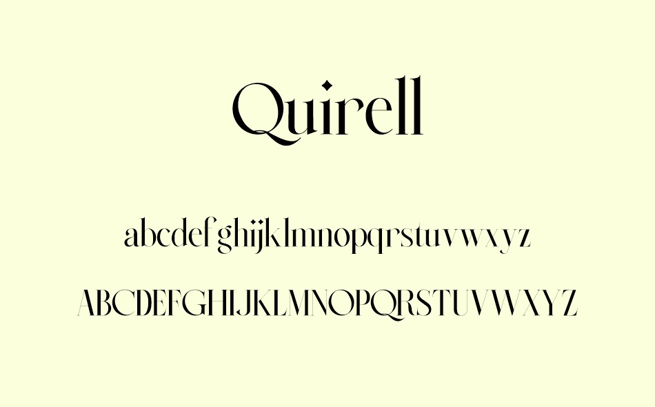 Quirell font