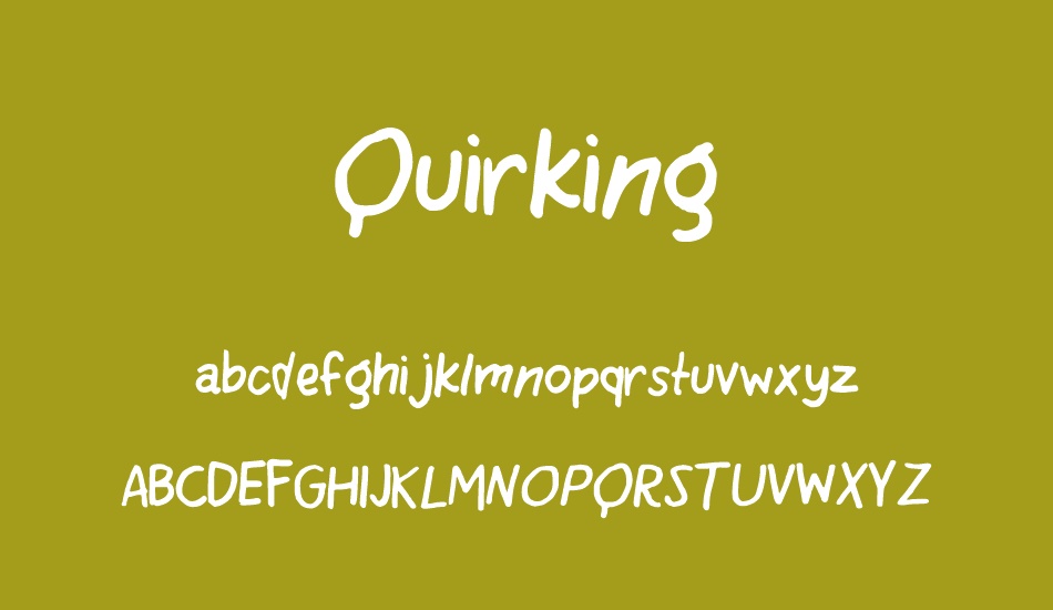 Quirking font