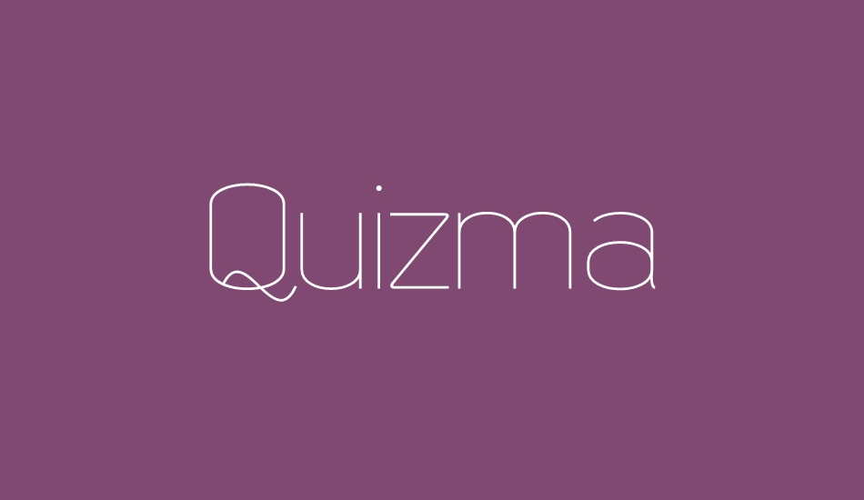 Quizma font big