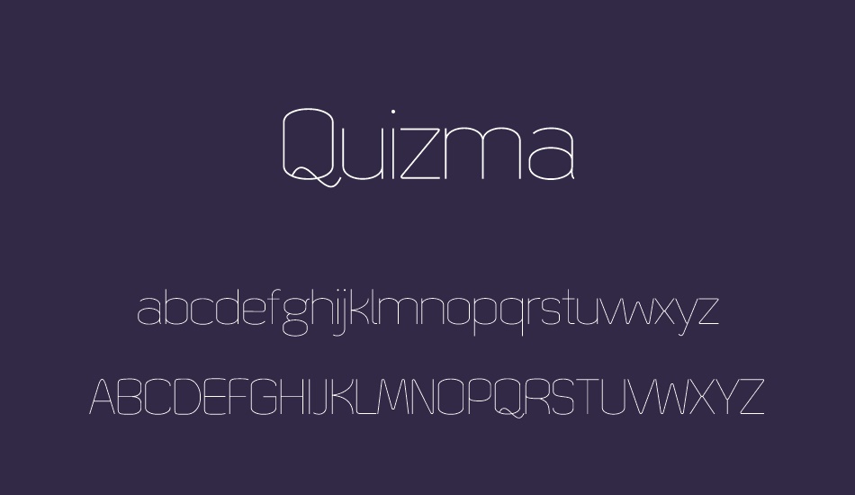 Quizma font