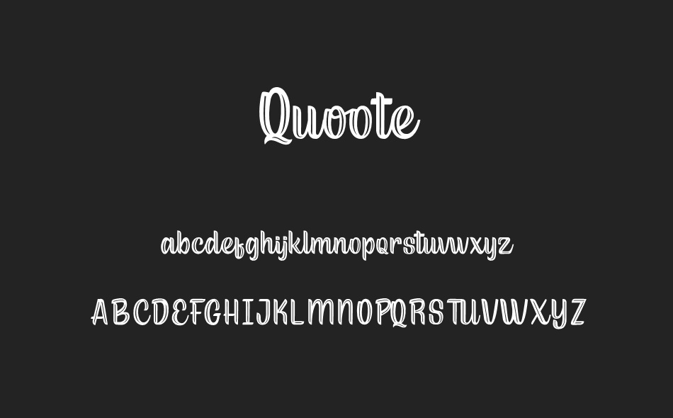 Quoote font