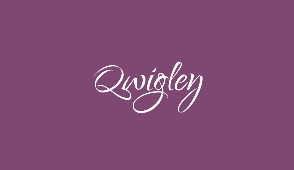 Qwigley font big