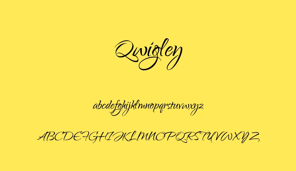 Qwigley font