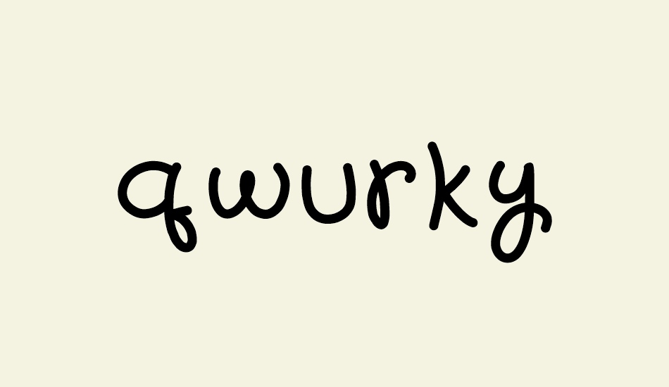 qwurky font big