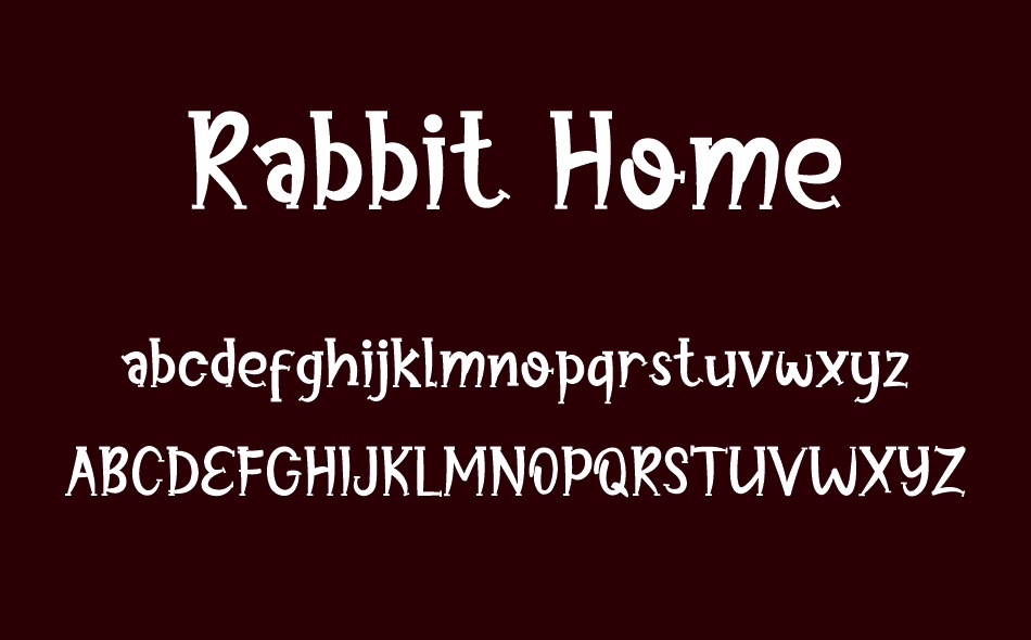 Rabbit Home font