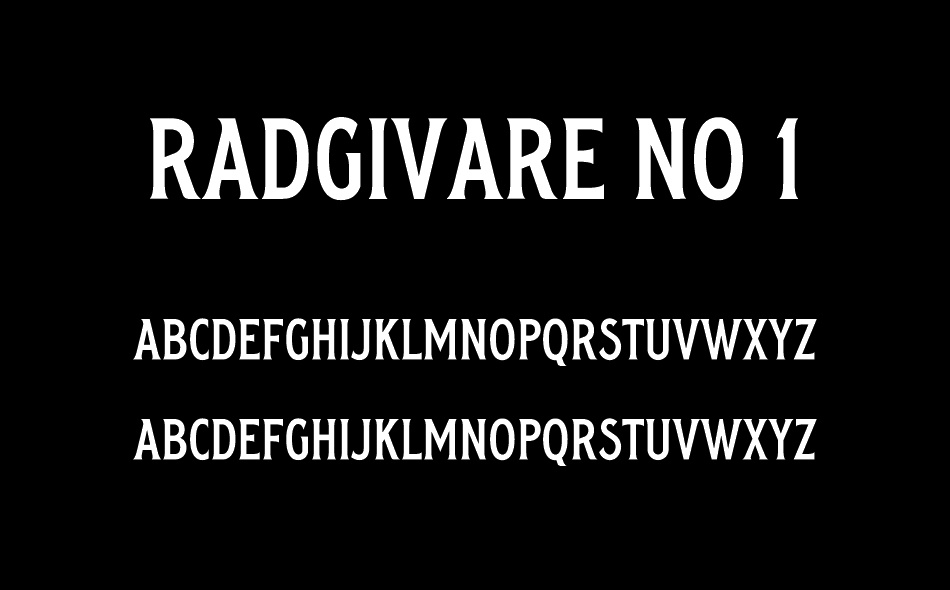 Radgivare No 1 font