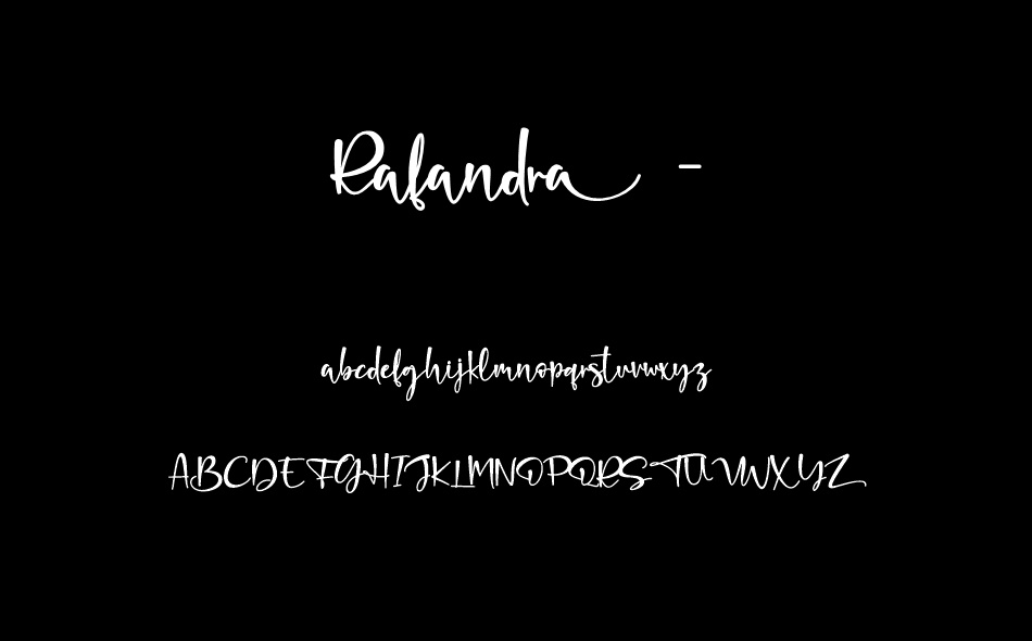 Rafandra font