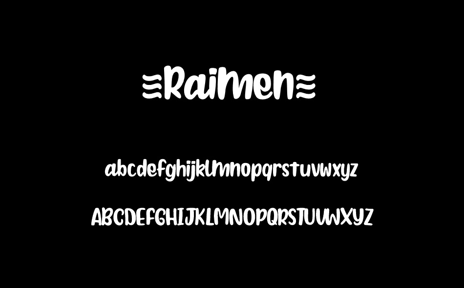 Raimen font