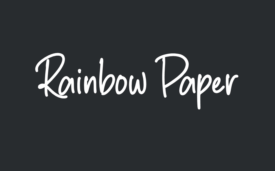Rainbow Paper font big