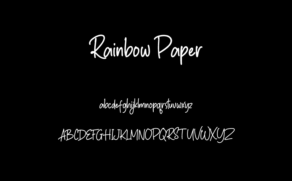 Rainbow Paper font