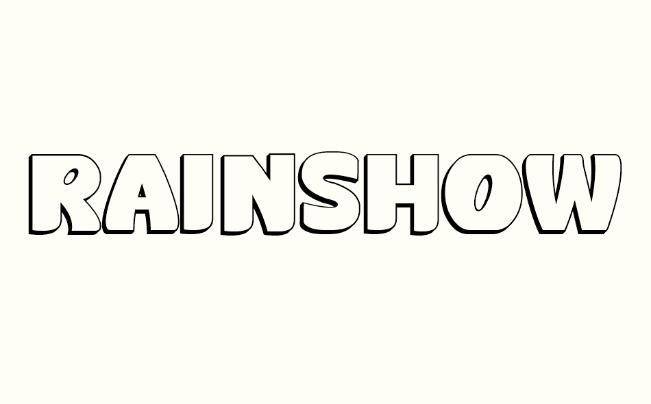 Rainshow font big