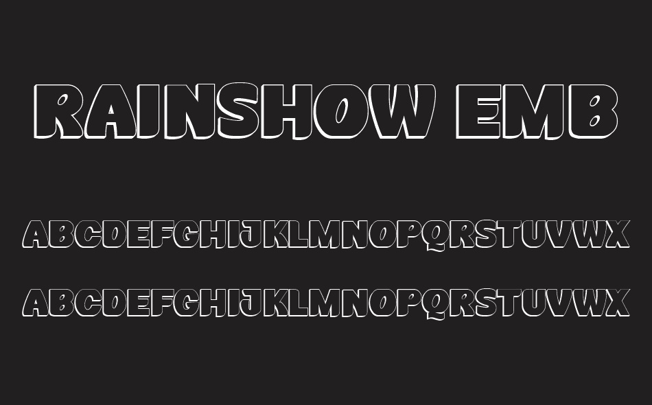 Rainshow font