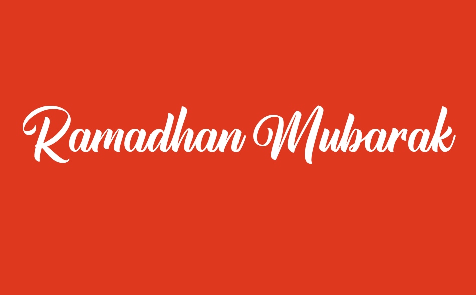 Ramadhan Mubarak font big
